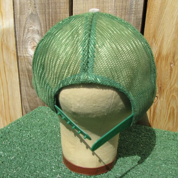 Vintage CAT Diesel Power Green Patch Snapback Baseball Hat Trucker Cap - Picture 4 of 8